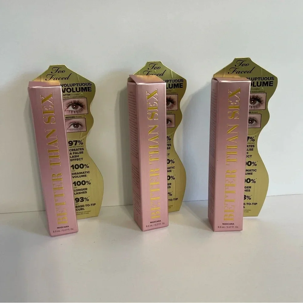 Too Faced Better Than Sex Black Mascara Set Of 3 New
